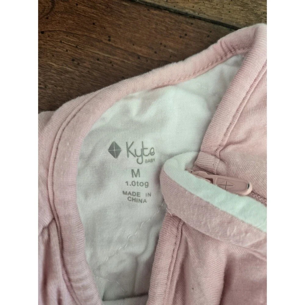 Kyte BABY Pink Zip Sleep Sack Wearable Blanket, Size M, 1.0 Tog Unisex